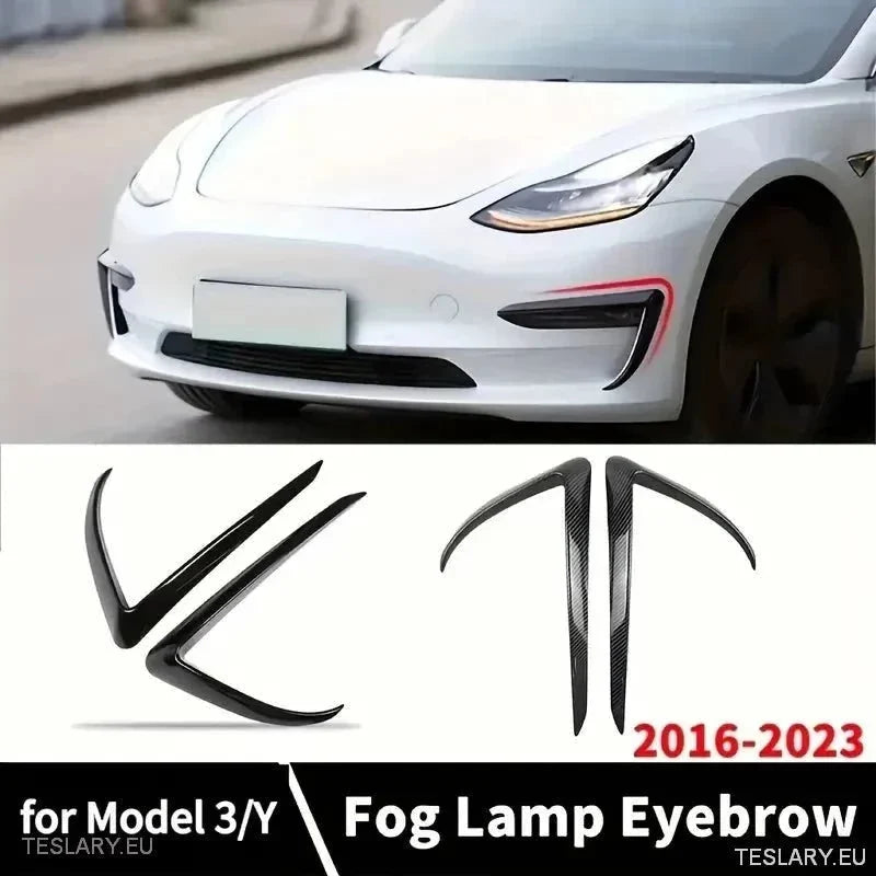 Tesla 3 Log Lights Wind Splitter - Gloss Black