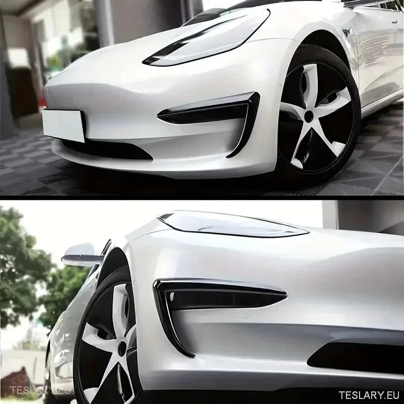 Tesla 3 Log Lights Wind Splitter - Gloss Black - TESLARY Tesla Shop Accessories Europe Nederlands Ireland Deutschland Espana Alicante France Italia