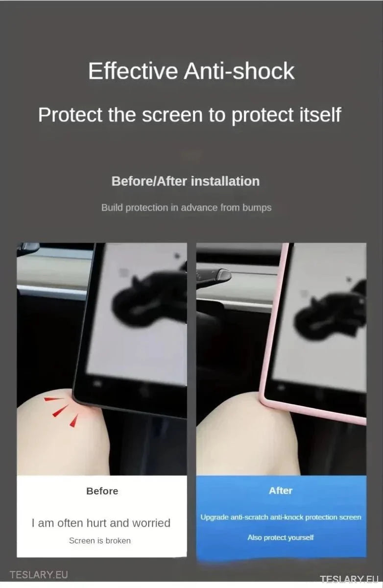 Tesla 3/Y Central Screen Silicon Edge Protector - TESLARY Tesla Shop Accessories Europe Nederlands Ireland Deutschland Espana Alicante France Italia