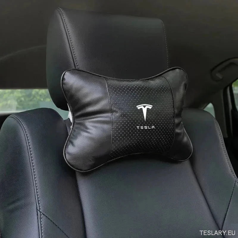 Tesla Car Seat Headrest Pillow - Premium Neck Support Cushion - TESLARY Tesla Shop Accessories Europe Nederlands Ireland Deutschland Espana Alicante France Italia