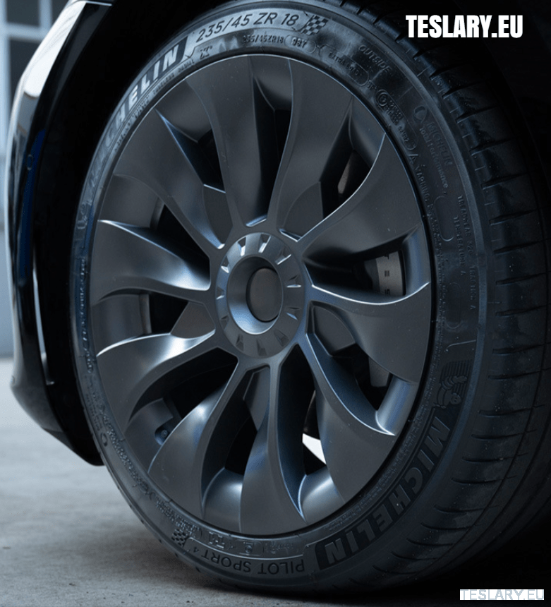 Tesla Model 3 18" UNIQUE S23 Performance - Gun Metal Grey - TESLARY Tesla Shop Accessories Europe Nederlands Ireland Deutschland Espana Alicante France Italia