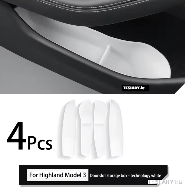 Tesla Model 3 / Y / 3+ Highland Door Organiser Protective Pockets Front & Rear - TESLARY Tesla Shop Accessories Europe Nederlands Ireland Deutschland Espana Alicante France Italia