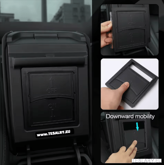 Tesla Model 3 / Y Accessories 4 Piece Kit Centre Console Organizer + Camera Privacy Cover - TESLARY Tesla Shop Accessories Europe Nederlands Ireland Deutschland Espana Alicante France Italia