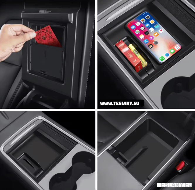 Tesla Model 3 / Y Accessories 4 Piece Kit Centre Console Organizer + Camera Privacy Cover - TESLARY Tesla Shop Accessories Europe Nederlands Ireland Deutschland Espana Alicante France Italia
