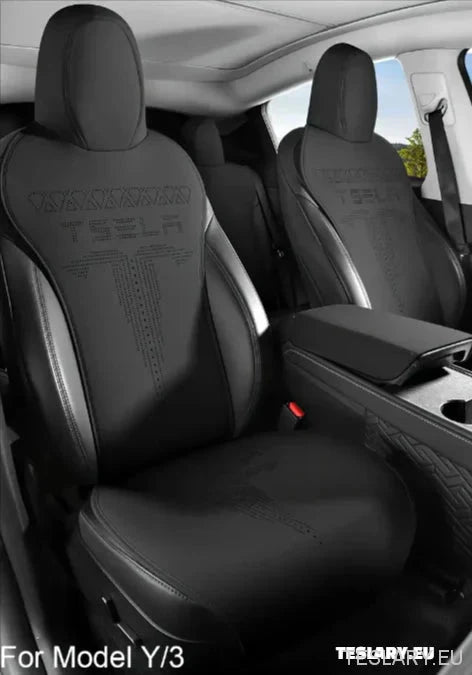 Tesla Model 3 / Y Nappa PU Leather Fitted Seat Protective Covers - TESLARY Tesla Shop Accessories Europe Nederlands Ireland Deutschland Espana Alicante France Italia
