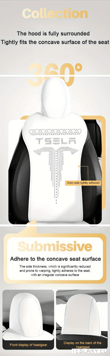 Tesla Model 3 / Y Nappa PU Leather Fitted Seat Protective Covers - TESLARY Tesla Shop Accessories Europe Nederlands Ireland Deutschland Espana Alicante France Italia