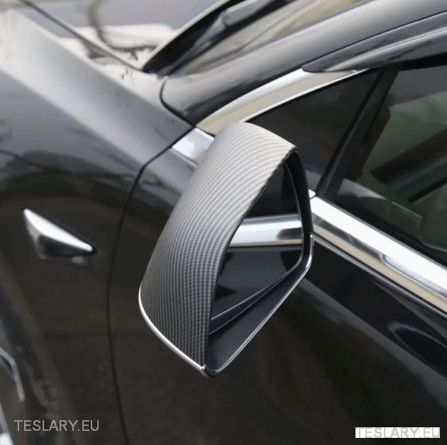 Tesla Model 3/Y Side Mirror Protective Cover in Carbon Gloss and Matte - Tesla Shop Europe - TESLARY.IE Ireland - France boutique- Deutschland Geschäft- España comercio - Nederland winkel- TESLARY.IE