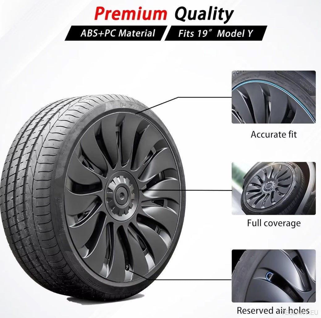 Tesla Model Y 19" Ubertine Performance Style Wheel Covers - TESLARY Tesla Shop Accessories Europe Nederlands Ireland Deutschland Espana Alicante France Italia