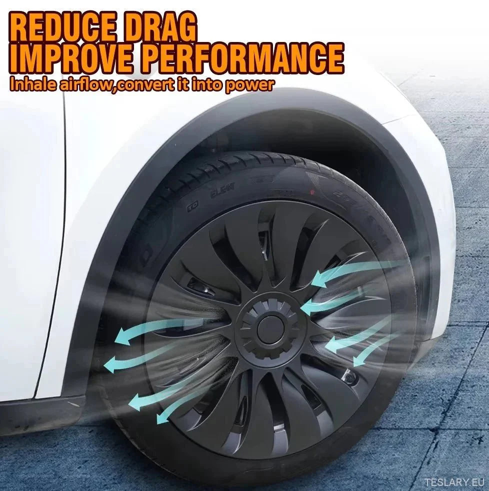 Tesla Model Y 19" Ubertine Performance Style Wheel Covers - TESLARY Tesla Shop Accessories Europe Nederlands Ireland Deutschland Espana Alicante France Italia