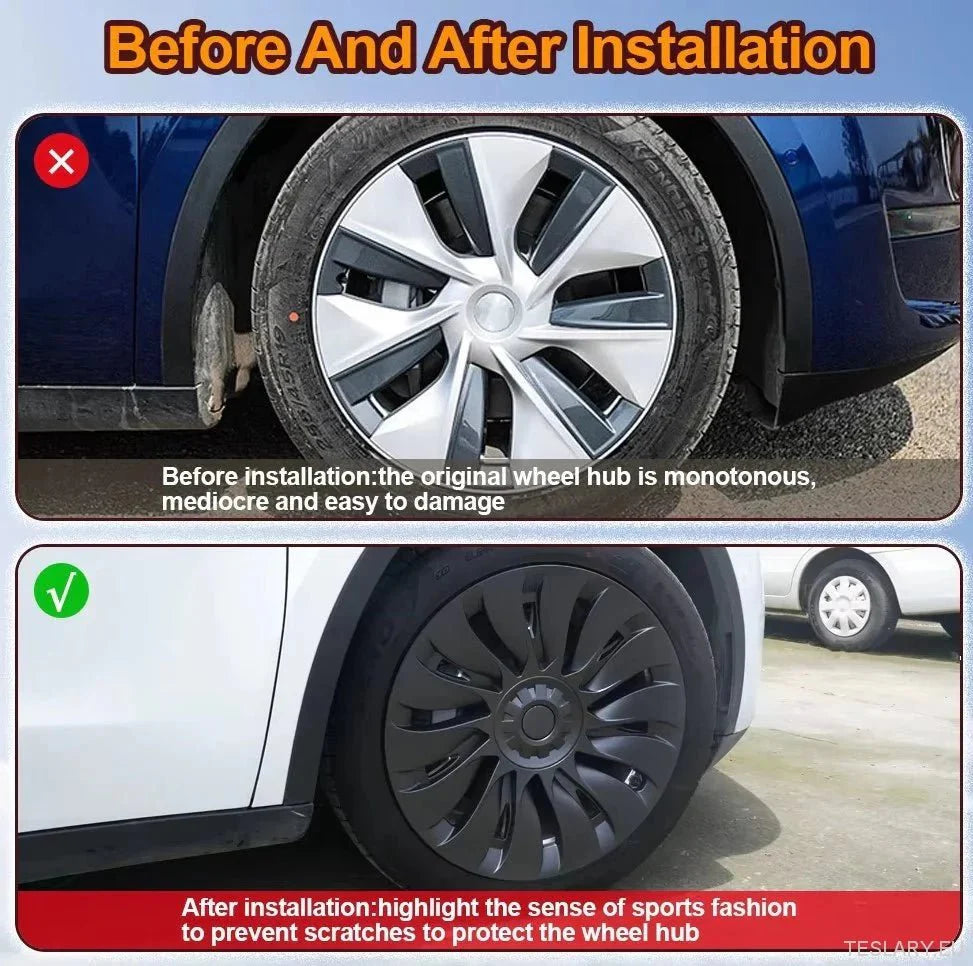 Tesla Model Y 19" Ubertine Performance Style Wheel Covers - TESLARY Tesla Shop Accessories Europe Nederlands Ireland Deutschland Espana Alicante France Italia
