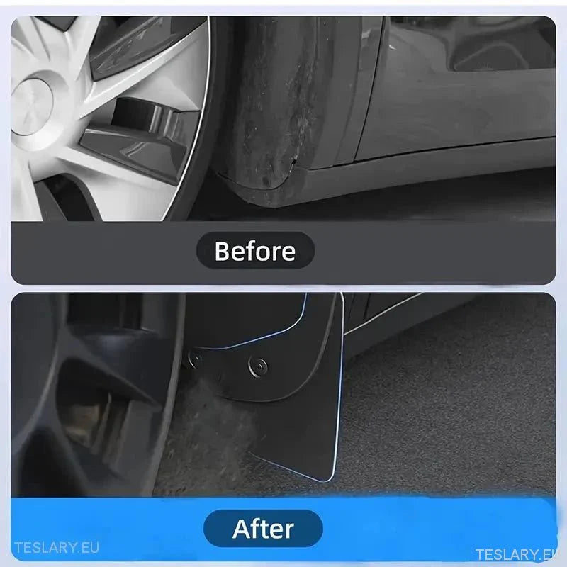 Tesla Model Y Mud Flaps / Splash Guards - Tesla Shop Europe - TESLARY.IE Ireland - France boutique- Deutschland Geschäft- España comercio - Nederland winkel- TESLARY.IE
