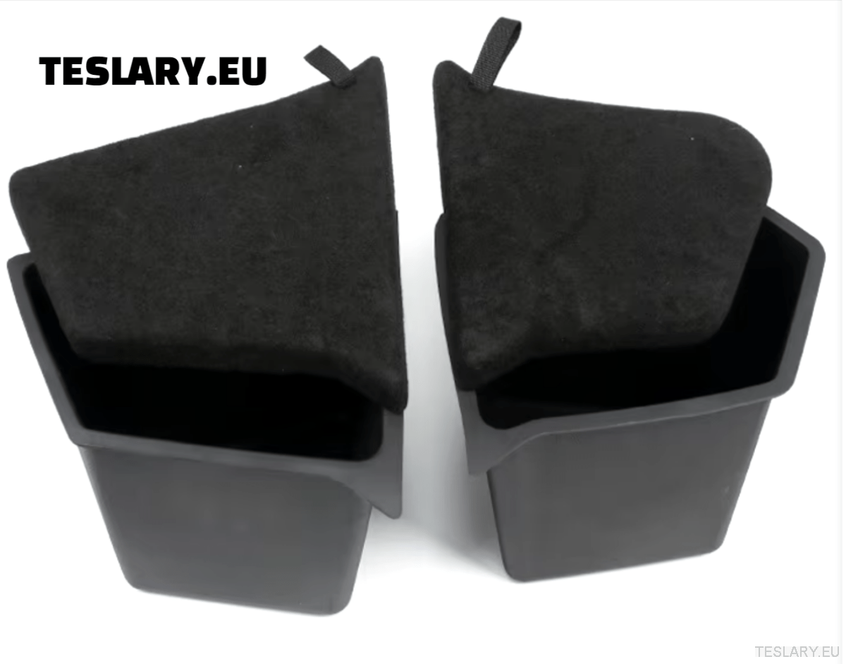 Tesla Model Y Trunk Organiser Side Pockets with Lids ( 2 ) - TESLARY Tesla Shop Accessories Europe Nederlands Ireland Deutschland Espana Alicante France Italia