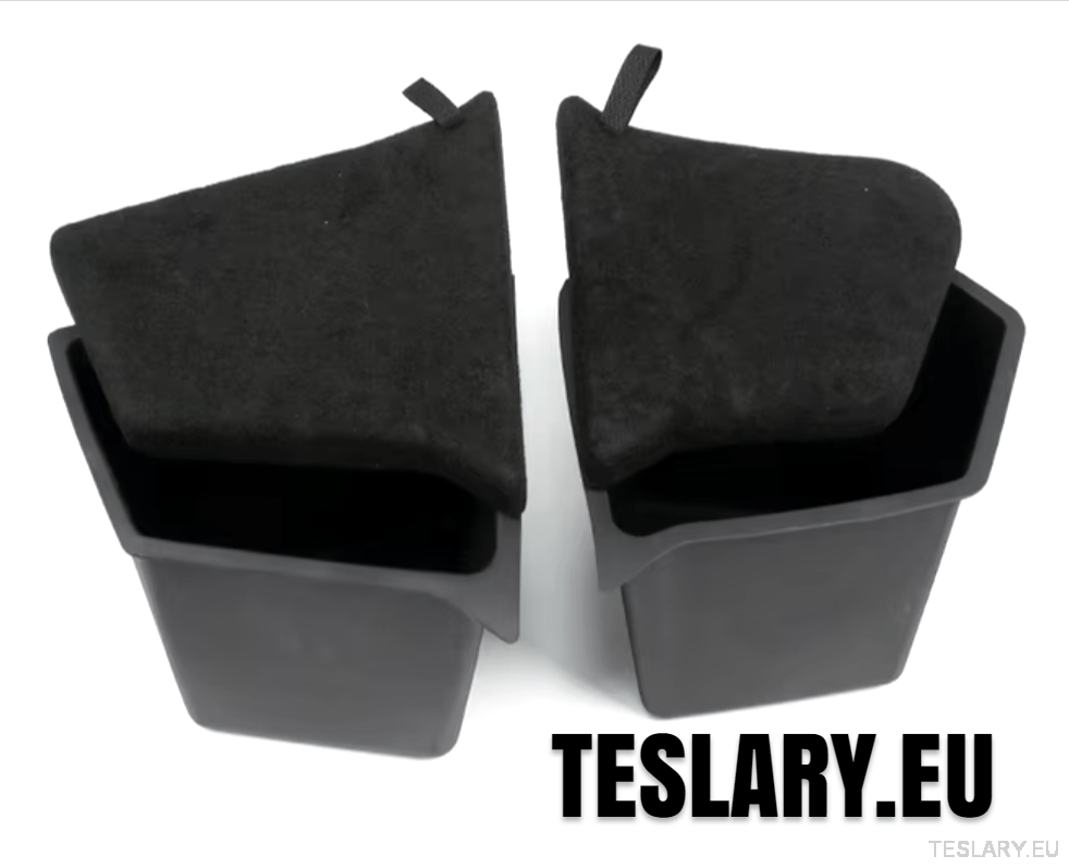Tesla Model Y Trunk Organiser Side Pockets with Lids ( 2 ) - TESLARY Tesla Shop Accessories Europe Nederlands Ireland Deutschland Espana Alicante France Italia