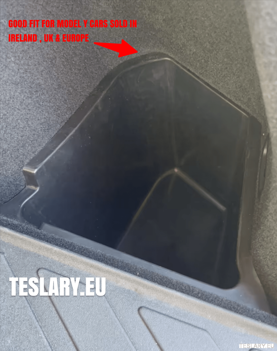 Tesla Model Y Trunk Organiser Side Pockets with Lids ( 2 ) - TESLARY Tesla Shop Accessories Europe Nederlands Ireland Deutschland Espana Alicante France Italia