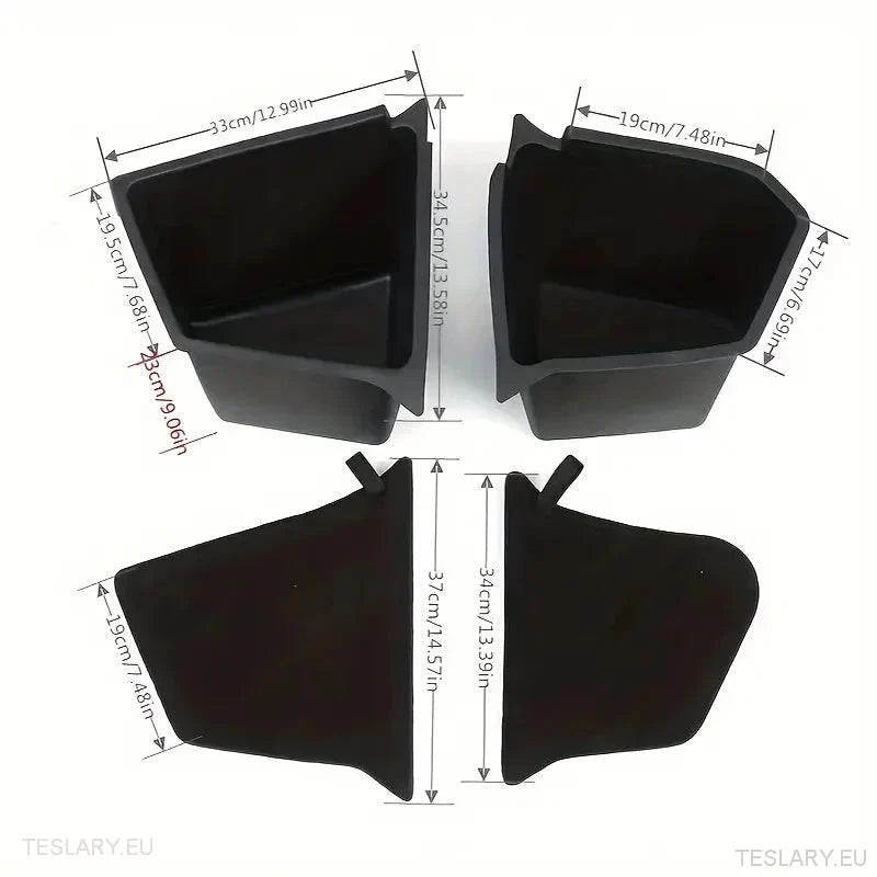 Tesla Model Y Rear Trunk Side Pockets with Lids ( 2 ) - Tesla Shop Europe - TESLARY.IE Ireland - France boutique- Deutschland Geschäft- España comercio - Nederland winkel- TESLARY.IE