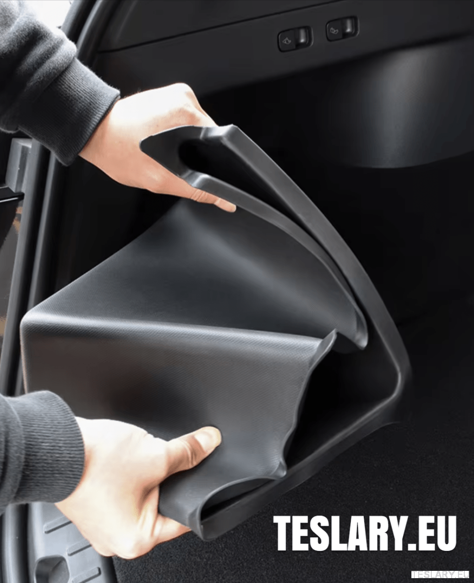 Tesla Model Y Trunk Organiser Side Pockets with Lids ( 2 ) - TESLARY Tesla Shop Accessories Europe Nederlands Ireland Deutschland Espana Alicante France Italia