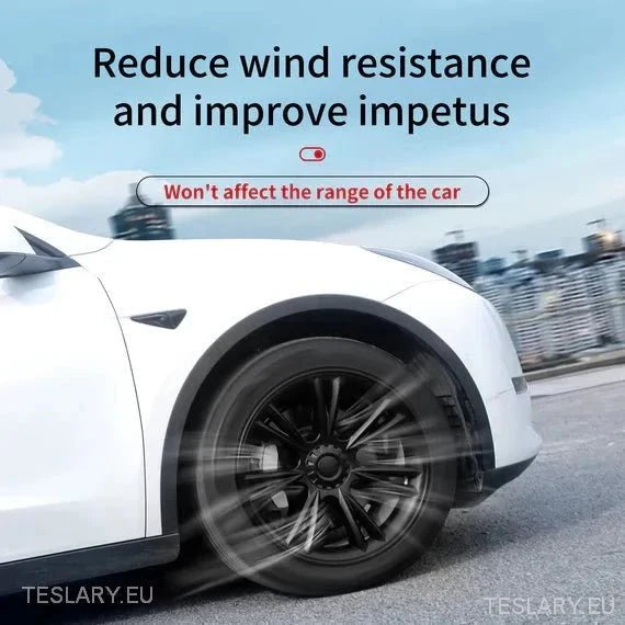 Tesla Y 19" Sport Gemini Style Wheel Cover in Black - Tesla Shop Europe - TESLARY.IE Ireland - France boutique- Deutschland Geschäft- España comercio - Nederland winkel- TESLARY.IE