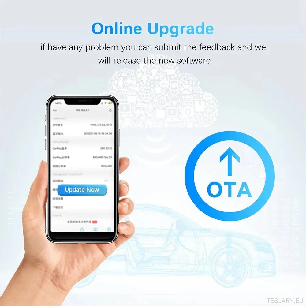 Universal Wireless CarPlay & Android Auto Adapter - TESLARY Tesla Shop Accessories Europe Nederlands Ireland Deutschland Espana Alicante France Italia