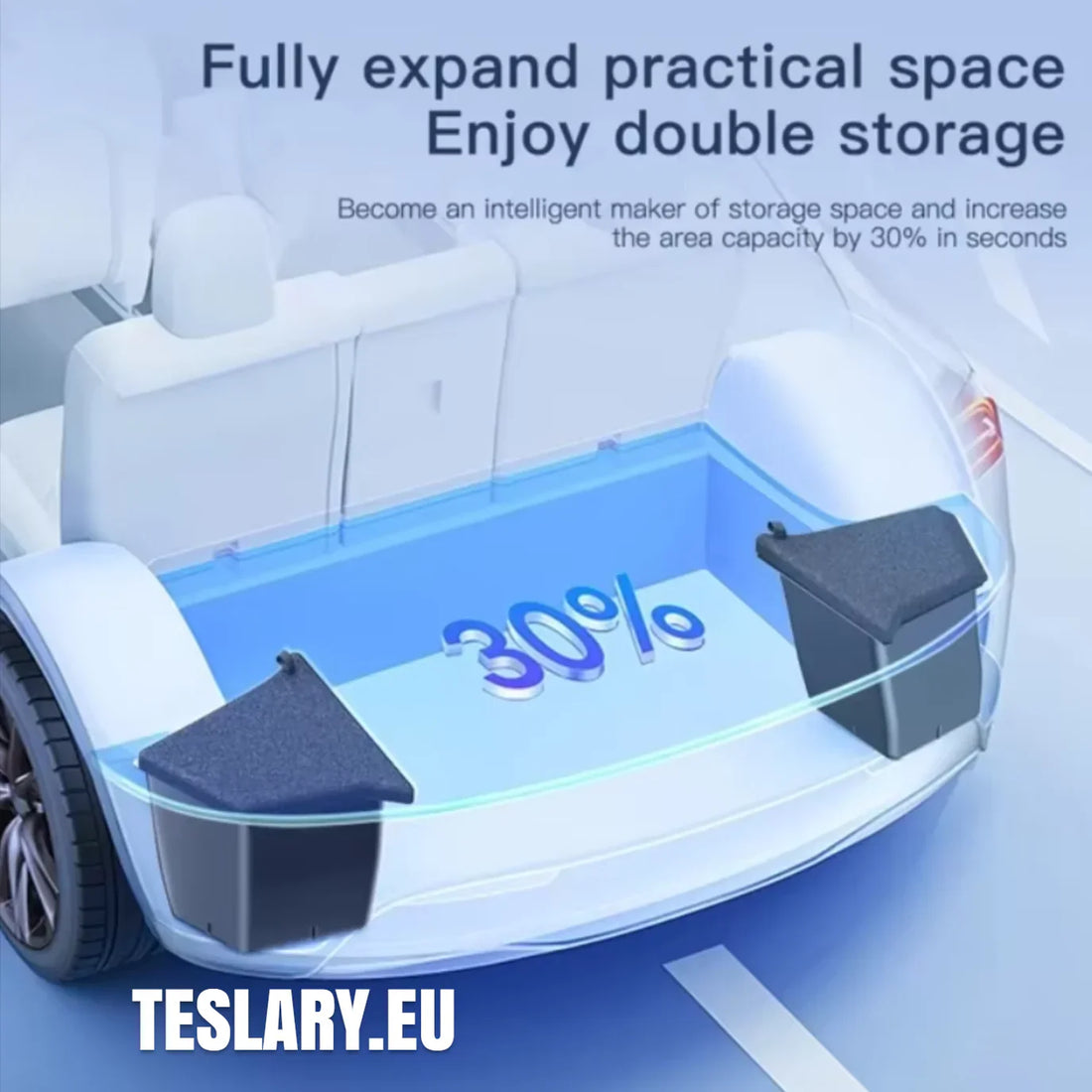 Tesla Model Y Trunk Storage with Lids Increasing Storage by up to 30% - TESLARY