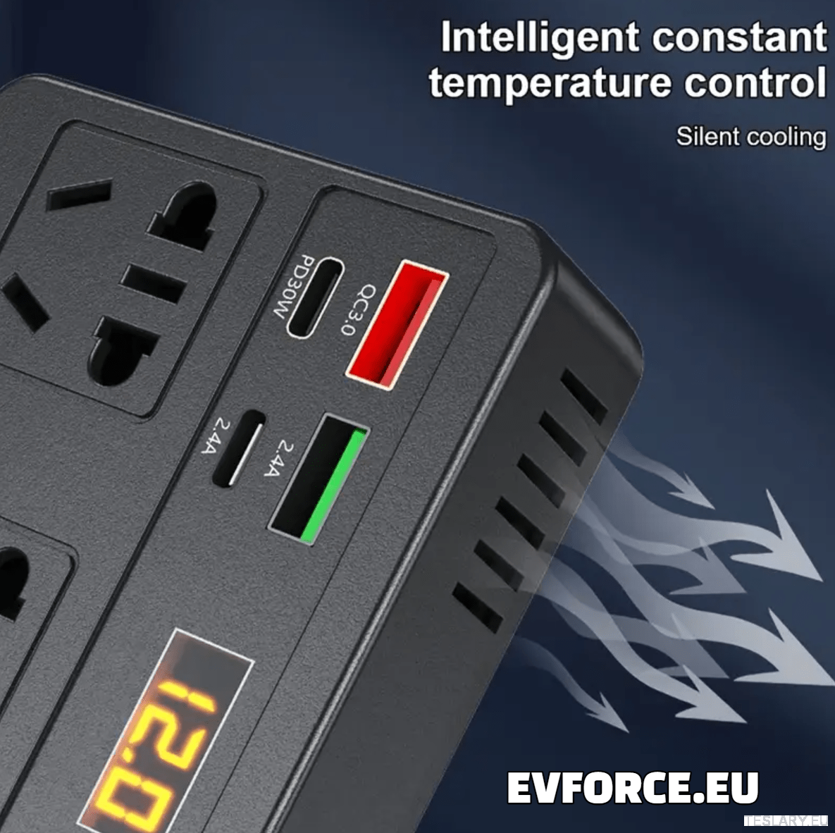 200 Watt 12 - 24V 220V Inverter Compatible with Tesla Cars ( EUROPEAN ONLY ) - TESLARY Tesla Shop Accessories Europe Nederlands Ireland Deutschland Espana Alicante France Italia