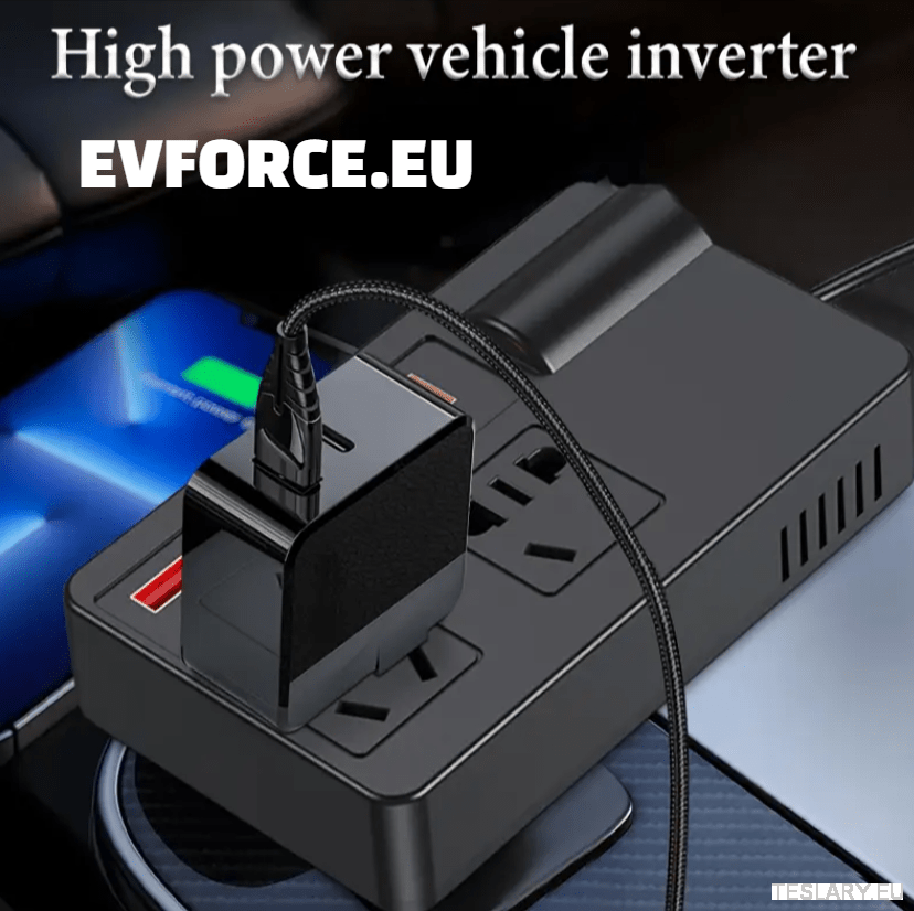 200 Watt 12 - 24V 220V Inverter Compatible with Tesla Cars ( EUROPEAN ONLY ) - TESLARY Tesla Shop Accessories Europe Nederlands Ireland Deutschland Espana Alicante France Italia