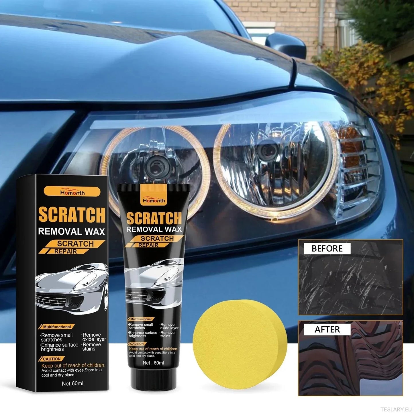 Nano Car Scratch Remover Paste: Deep Repair & Paint Restorer, Waterproof UV Shield, No Polishing Required, Safe for All Colors