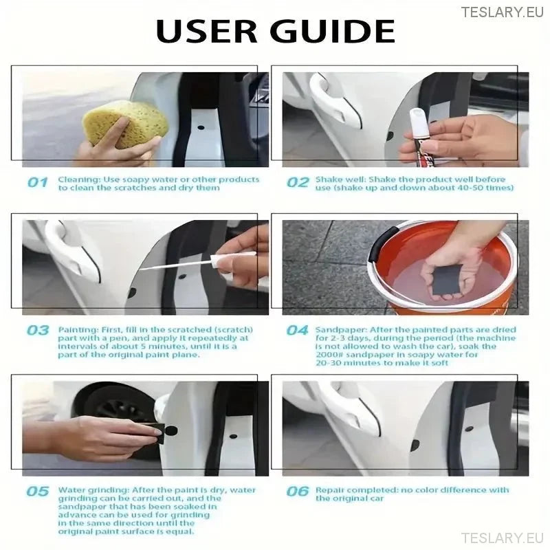 Universal Car Touch Up Paint Pen with Brush 12ml Suitable for Tesla Model 3 Y S X