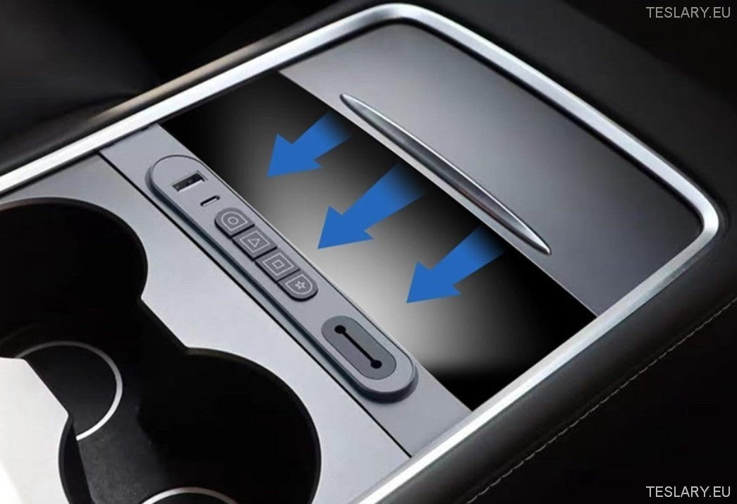 USB Expansion Hub with Physical Button Controls for Tesla Model 3 / Y