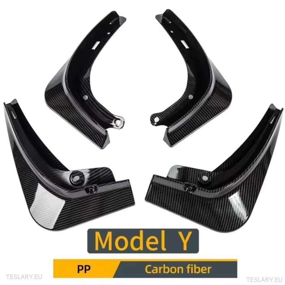 Tesla Model Y Mud Flaps / Splash Guards TPU / Black Carbon or White