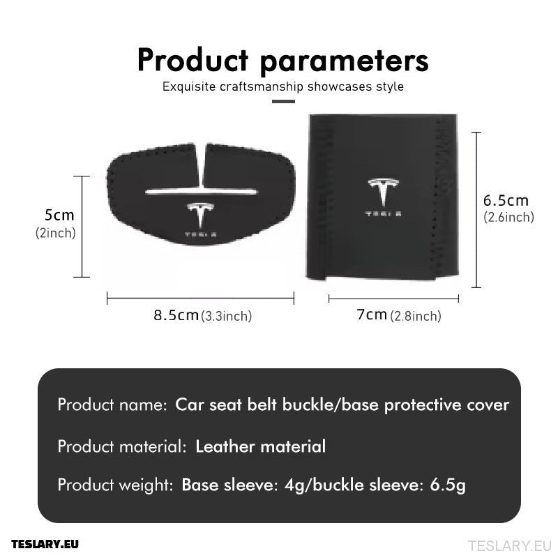Tesla Model 3 Y S X Car Seat Belt Buckle Anti-scratch Protector with Tesla Logo