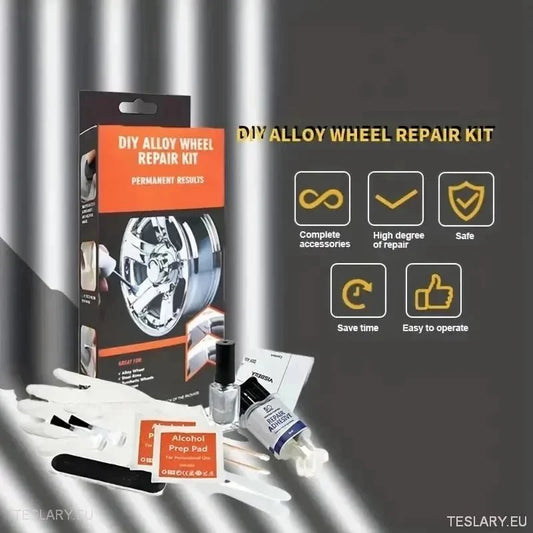Alloy Wheel Repair Kit Silver - Universal - TESLARY Tesla Shop Accessories Europe Nederlands Ireland Deutschland Espana Alicante France Italia
