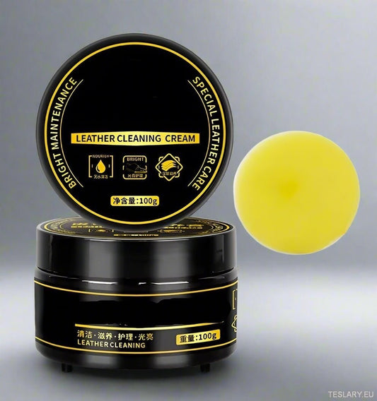 Leather Cleaner and Conditioner Cream for PU Leather Car Seats - TESLARY Tesla Shop Accessories Europe Nederlands Ireland Deutschland Espana Alicante France Italia