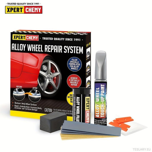 Silver Alloy Wheel Scratch Repair & Restore Kit - TESLARY Tesla Shop Accessories Europe Nederlands Ireland Deutschland Espana Alicante France Italia