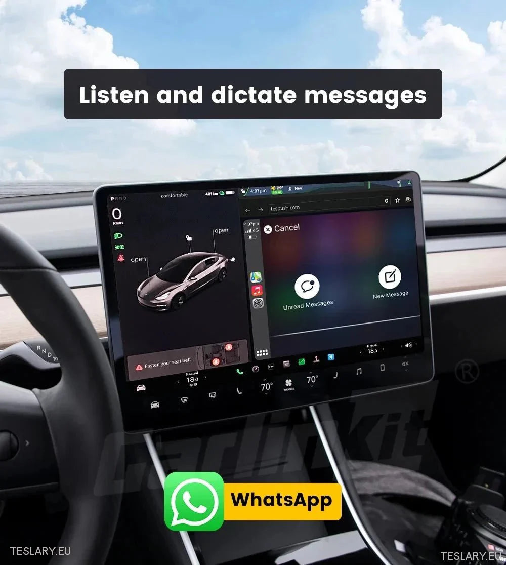 Tesla Wireless Adapter for Carplay for Android & Apple Devices - TESLARY Tesla Shop Accessories Europe Nederlands Ireland Deutschland Espana Alicante France Italia
